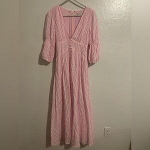 Esther & Co Pink Front Button Maxi Dress Size 8/S